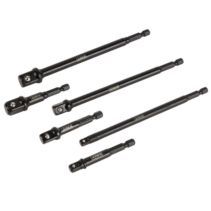 6-Piece 3-Inch and 6-Inch Impact Grade Socket Adapter Set