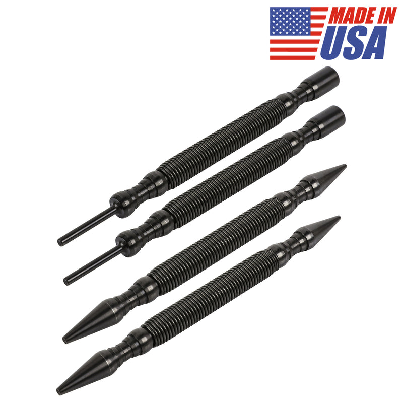 2-Pack 2-Piece Dual Head Nail Setter & Hinge Pin Remover Punch Set