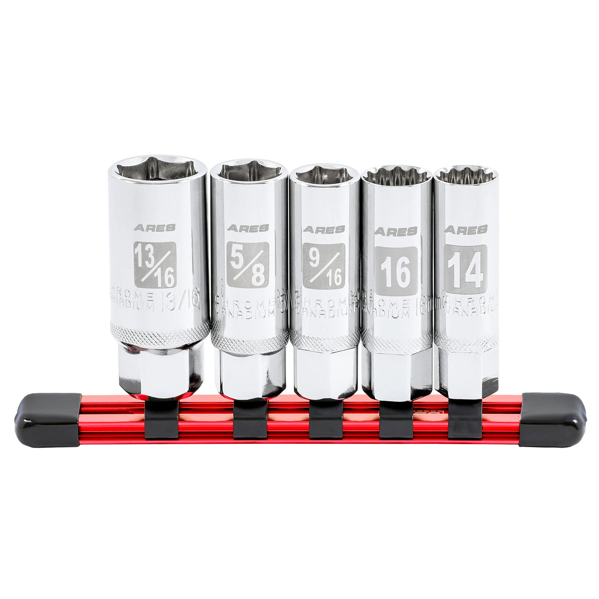 ARES 11016 - 5-Piece Magnetic Spark Plug Socket Set — ARES Tool