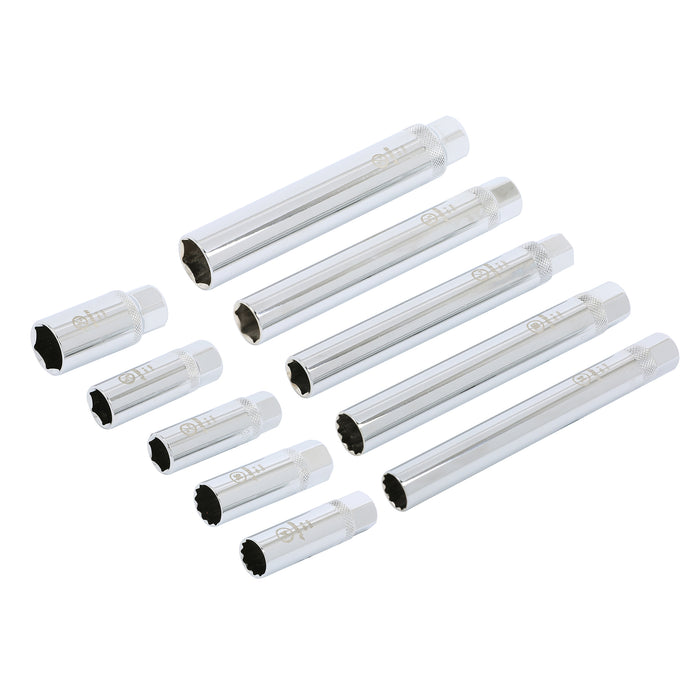 ARES 11025 - 10-Piece Extra Deep and Standard Length Spark Plug Socket Set