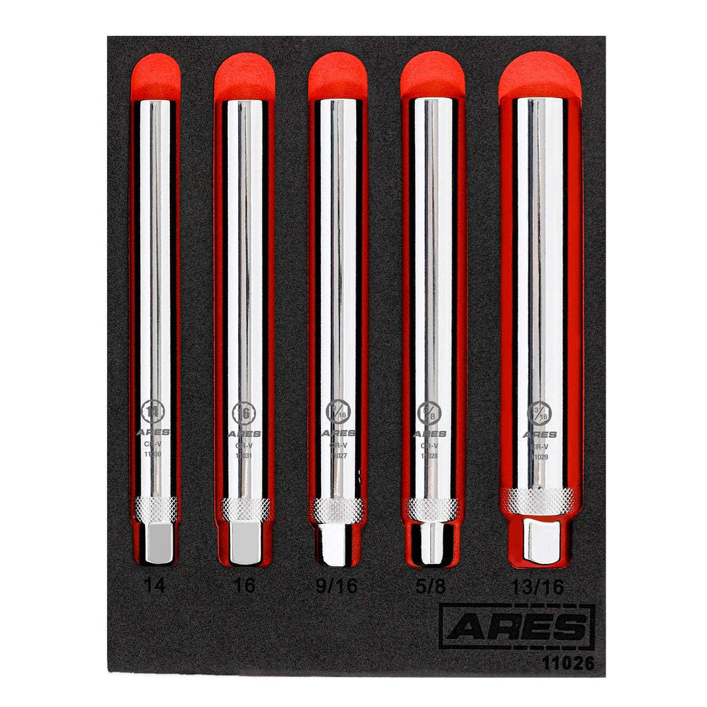 ARES 11026 - 5-Piece Extra Deep Spark Plug Socket Set — ARES Tool