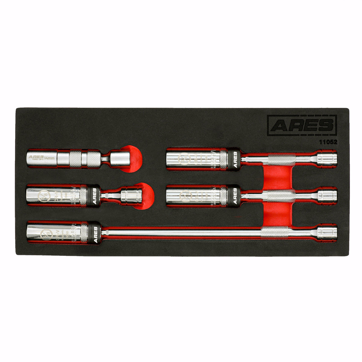 ARES 11052 - 5-Piece Magnetic Swivel Spark Plug Socket Set — ARES