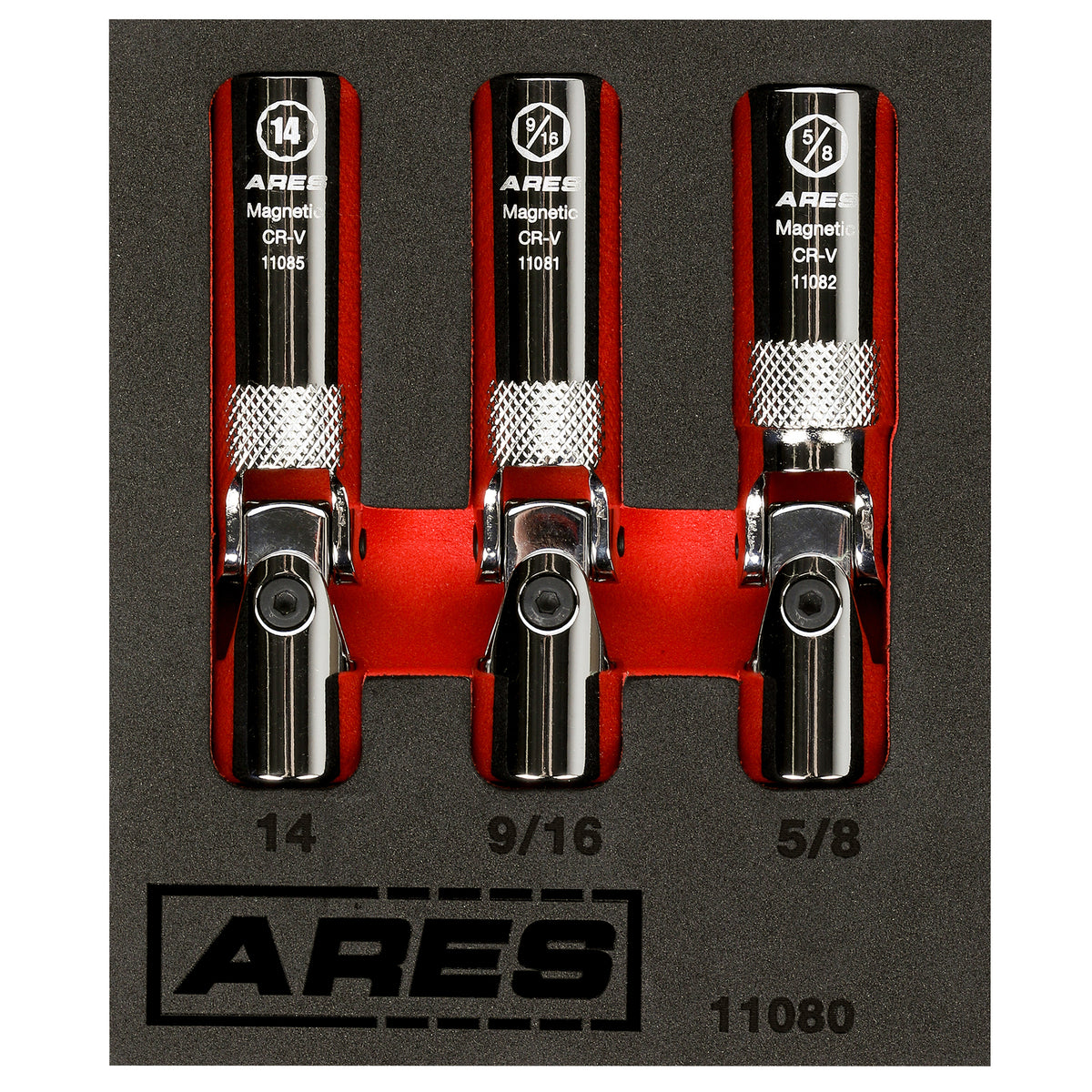 ARES 11080 - 3-Piece Spring Loaded Universal Joint Magnetic Spark