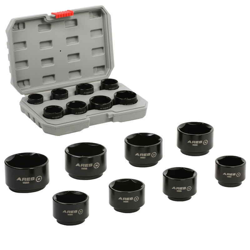 8-Piece 3/8-Inch Drive Low Profile Fuel and Oil Filter Socket Set