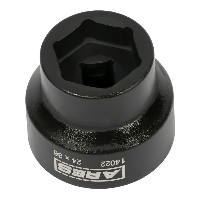 ARES 14022 - Filtro de combustible 2 en 1, 24 mm x 36 mm, casquillo abatible