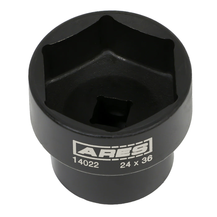 ARES 14022 - Filtro de combustible 2 en 1, 24 mm x 36 mm, casquillo abatible