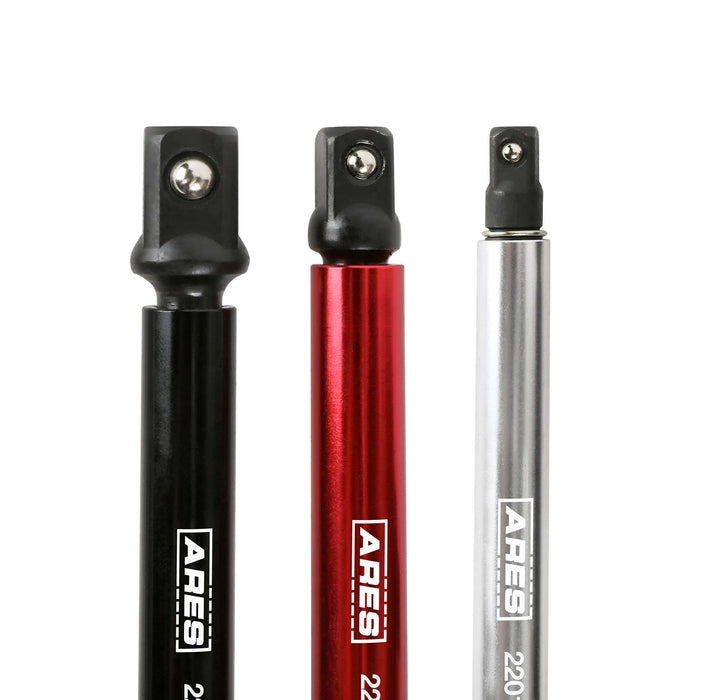 ARES 22013 - Juego de 6 adaptadores de dados de impacto de 3 y 6 pulgadas con funda de color