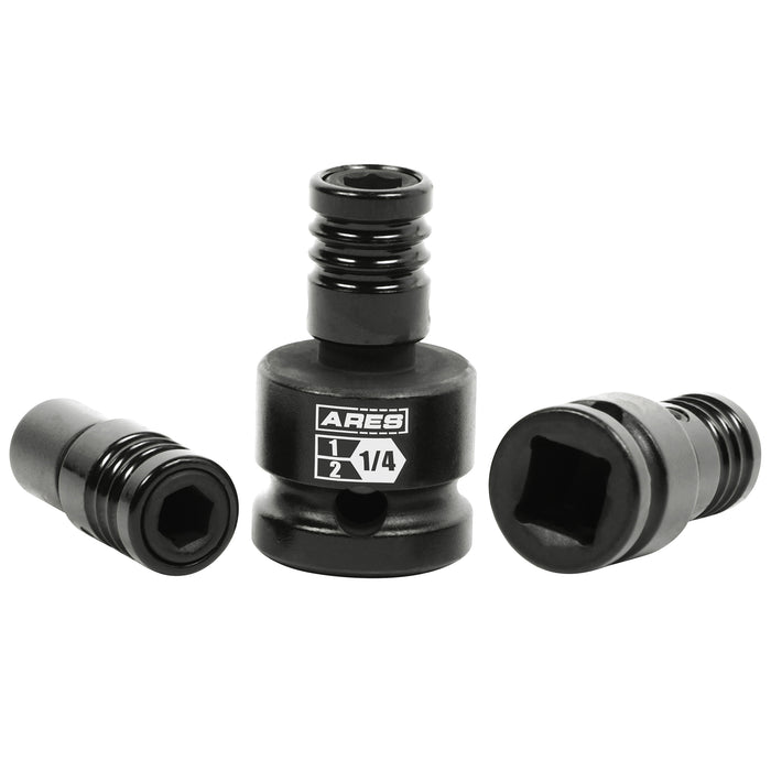 ARES 22035 - 3-Piece Impact Grade Quick Release Bit Holder Set