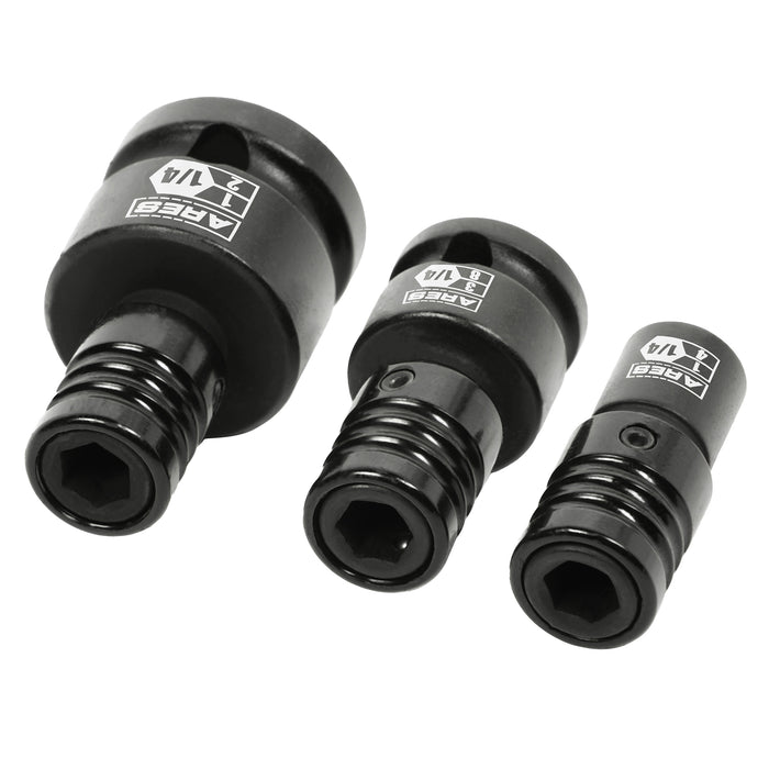 ARES 22035 - 3-Piece Impact Grade Quick Release Bit Holder Set