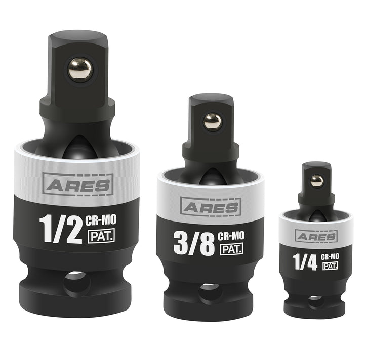 ARES 22036 - 3-Piece Slim Profile Impact Universal Joint Set