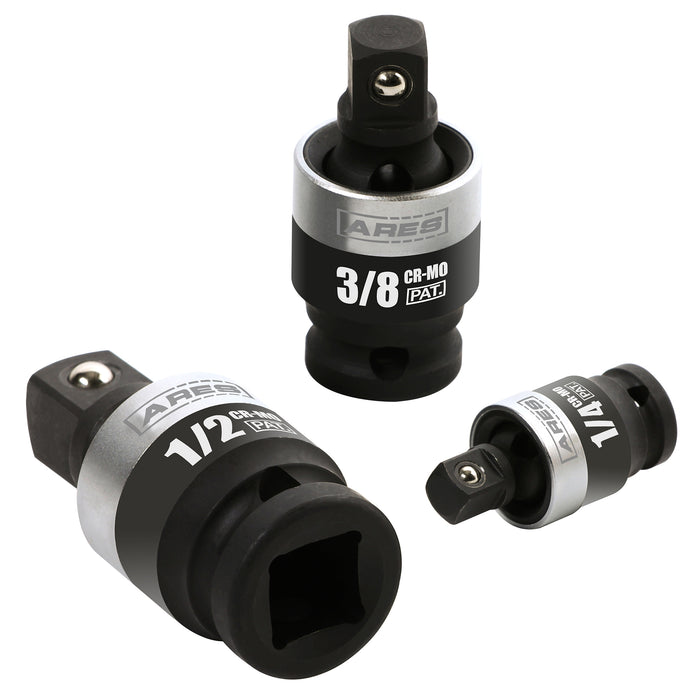 ARES 22036 - 3-Piece Slim Profile Impact Universal Joint Set