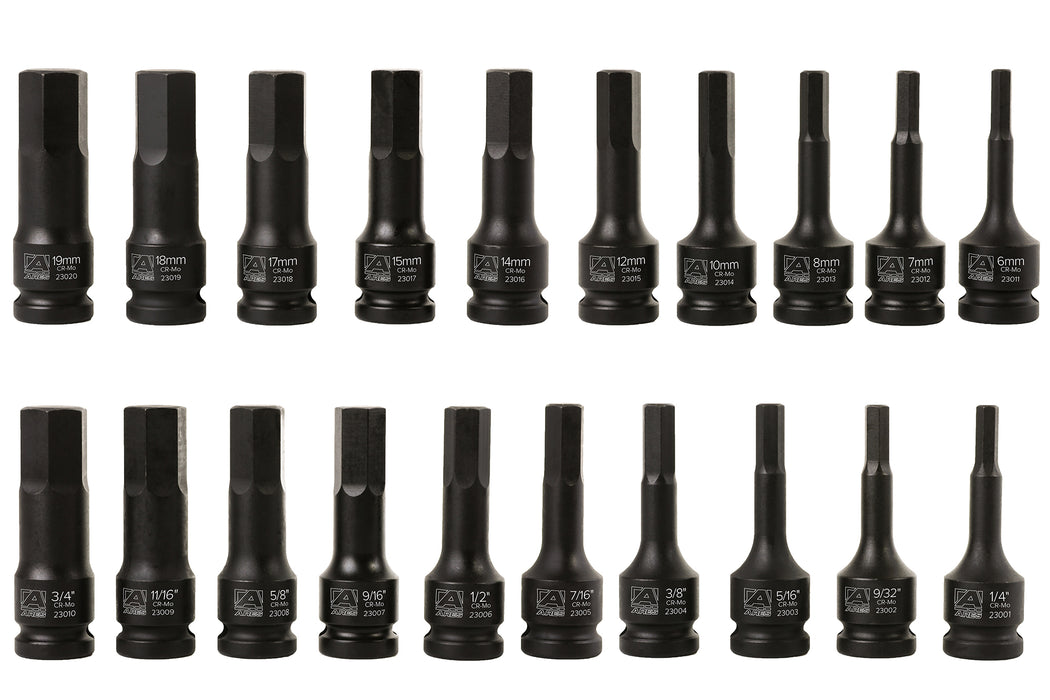 ARES 23000 - 20-Piece 1/2-Inch Drive Master Impact Hex Driver Set