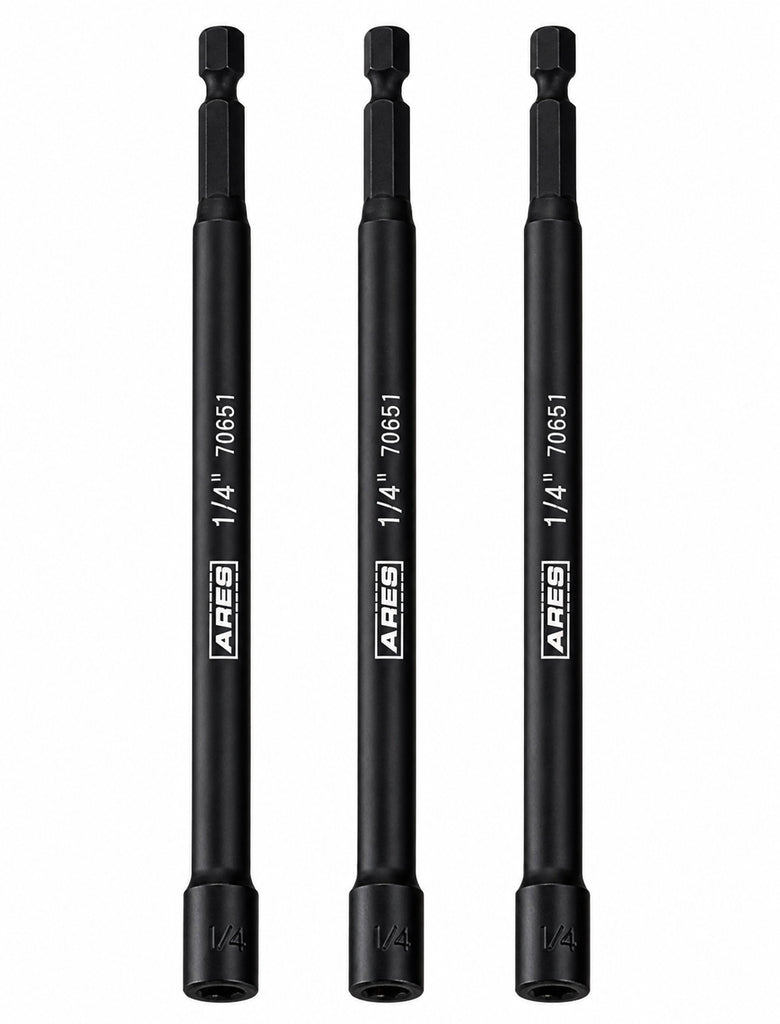 ARES 27008 - 3-Piece 1/4-Inch Magnetic Impact 6-Inch Nut Driver