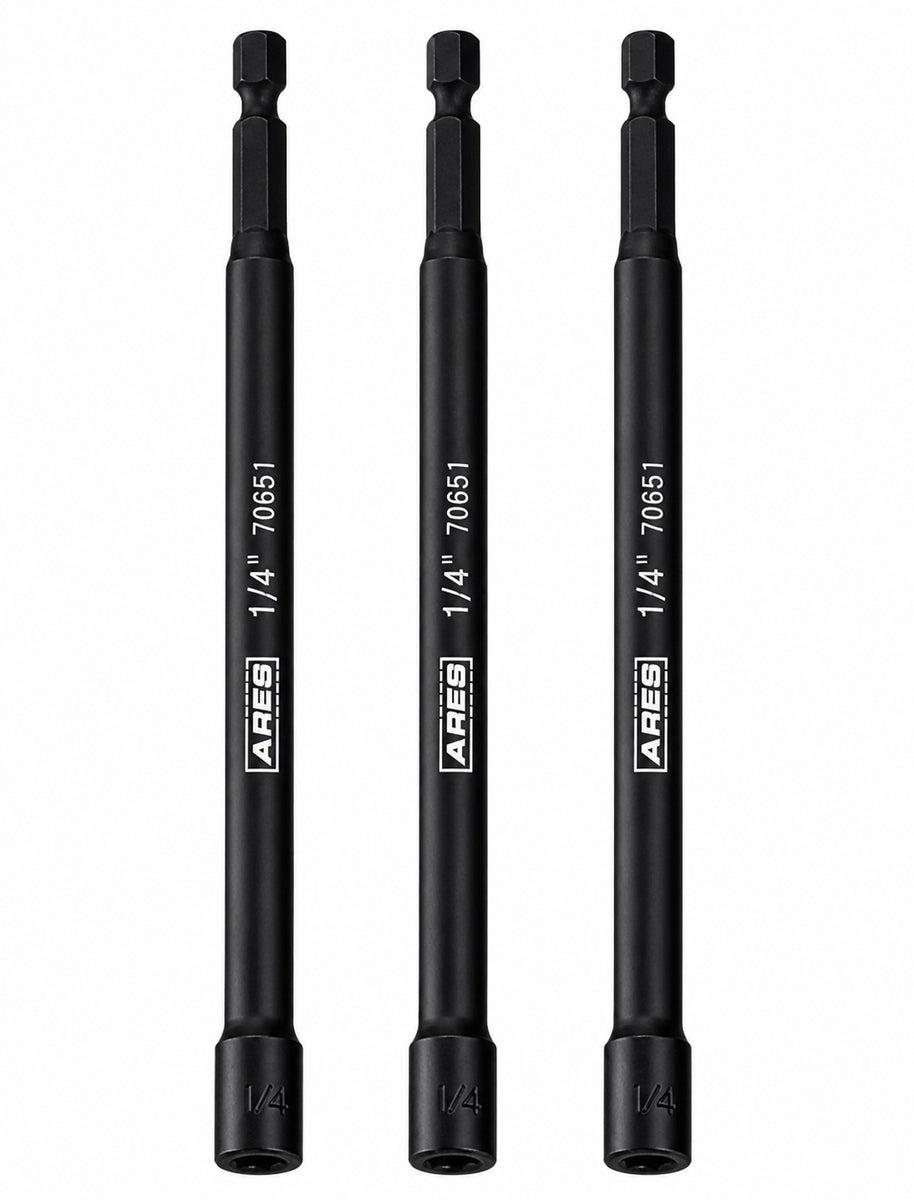 ARES 27008 - 3-Piece 1/4-Inch Magnetic Impact 6-Inch Nut Driver