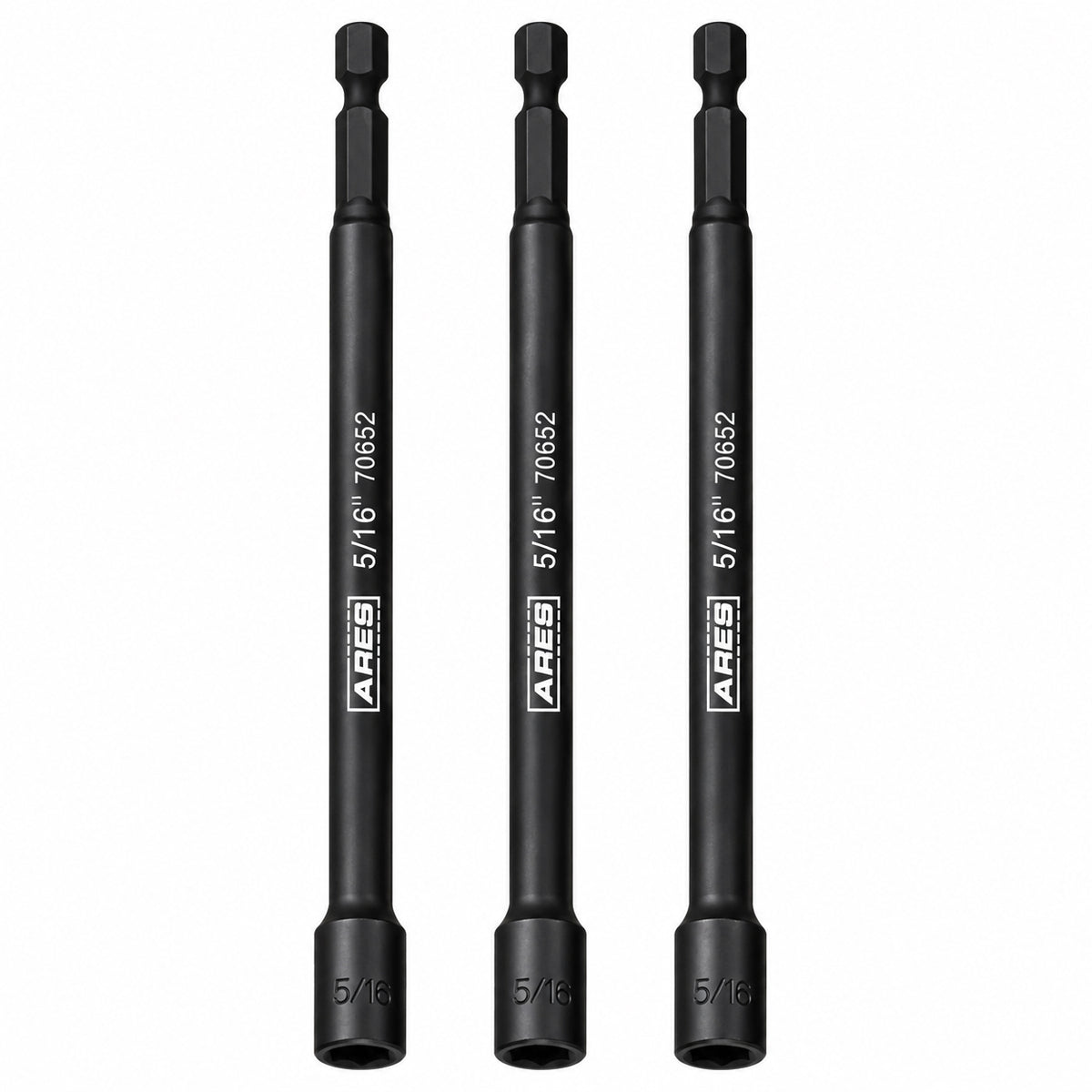 ARES 27009 - 3-Piece 5/16-Inch Magnetic Impact 6-Inch Nut Driver