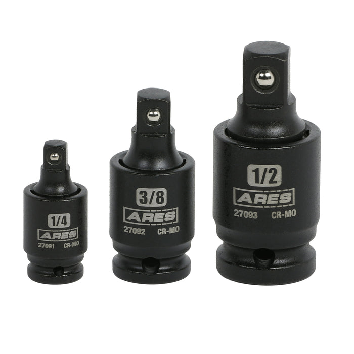 ARES 27027 3 Piece 2 Stage Impact Universal Joint Set ARES Tool MJD Industries LLC