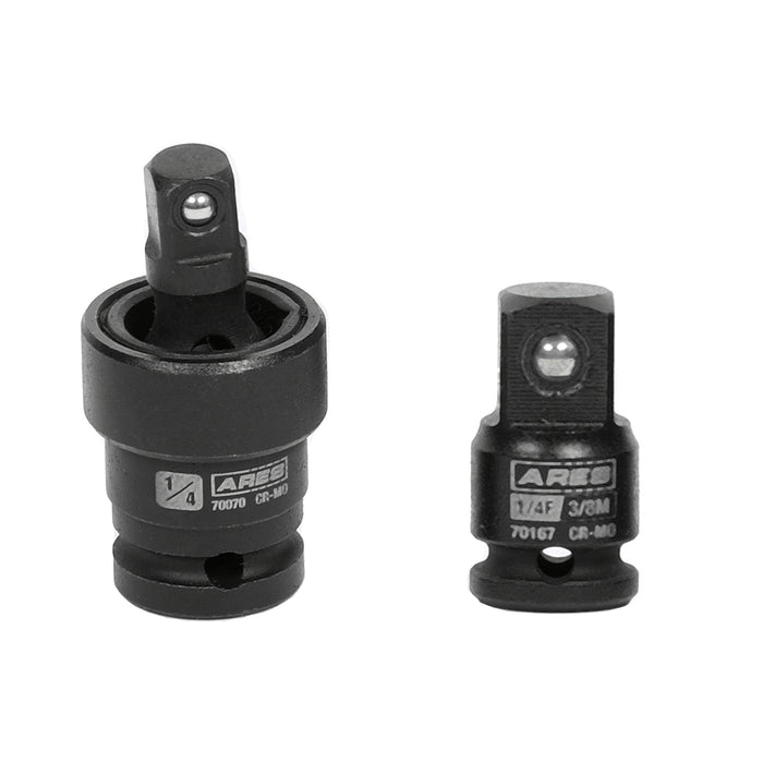 ARES 27075 - Juego de accesorios para dados de impacto de 6 piezas con impulsión de 1/4 de pulgada
