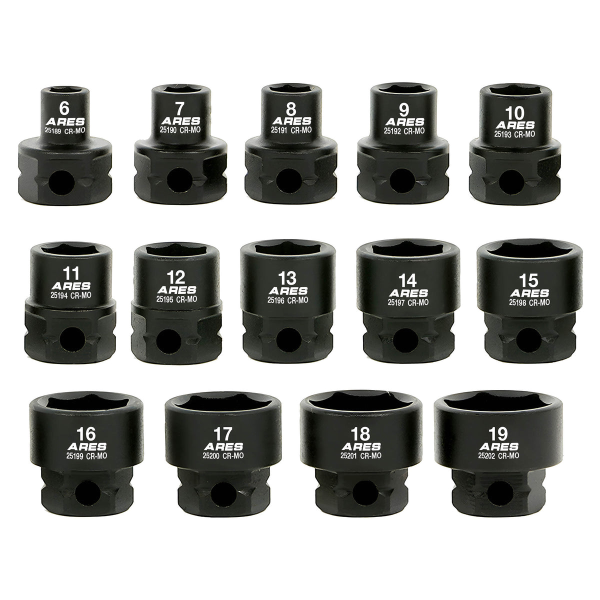 ARES 29018 - 14-Piece 3/8-Inch Drive Metric Low Profile Nano