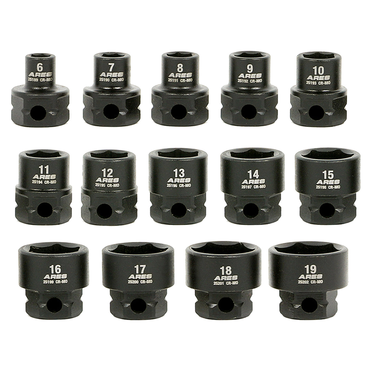 ARES 29018 - 14-Piece 3/8-Inch Drive Metric Low Profile Nano