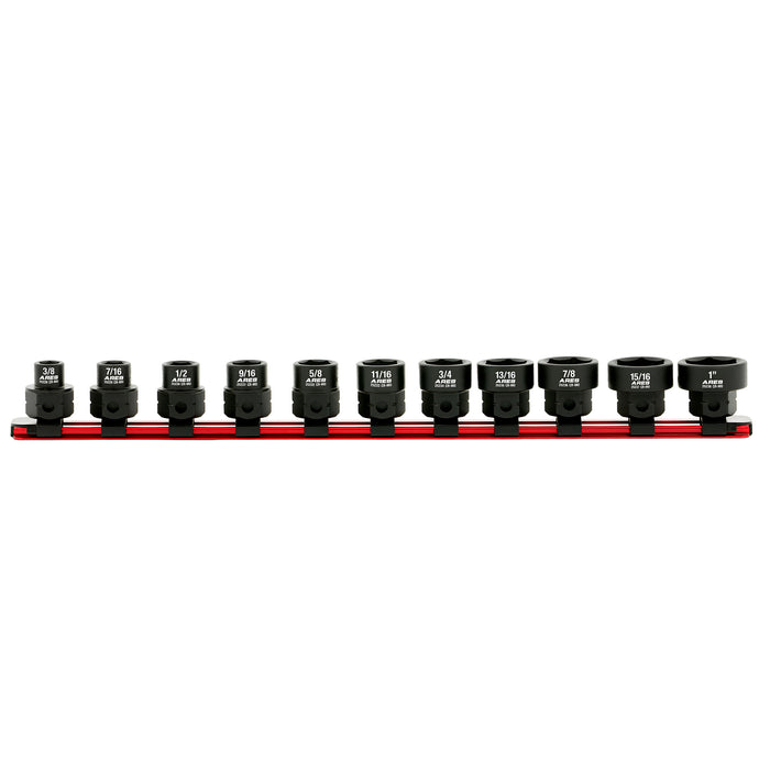 ARES 29021 - 11-Piece 1/2-Inch Drive SAE Low Profile Nano Impact Socket Set