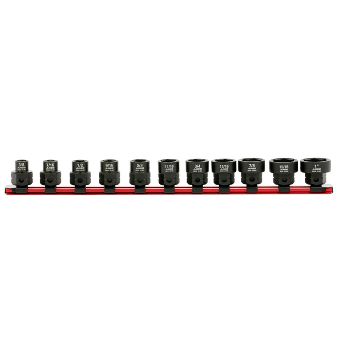 ARES 29021 - 11-Piece 1/2-Inch Drive SAE Low Profile Nano Impact Socket Set