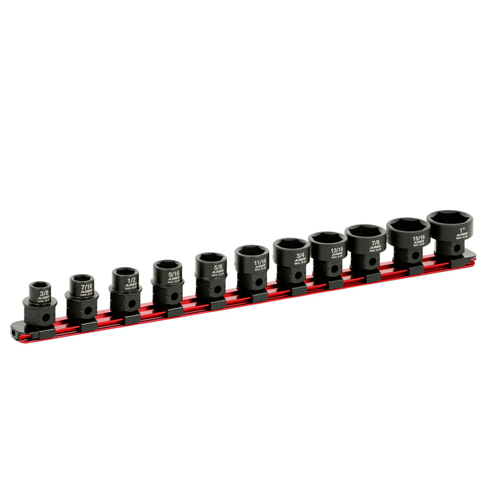 ARES 29021 - 11-Piece 1/2-Inch Drive SAE Low Profile Nano Impact Socket Set
