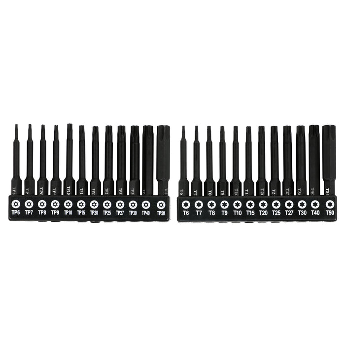 ARES 31014 - 24-Piece Tamper Resistant Long Torx Bit Set