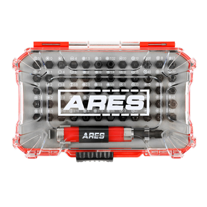ARES 31015 - 61-Piece Security Bit Set with Extendable Sliding Bit Holder