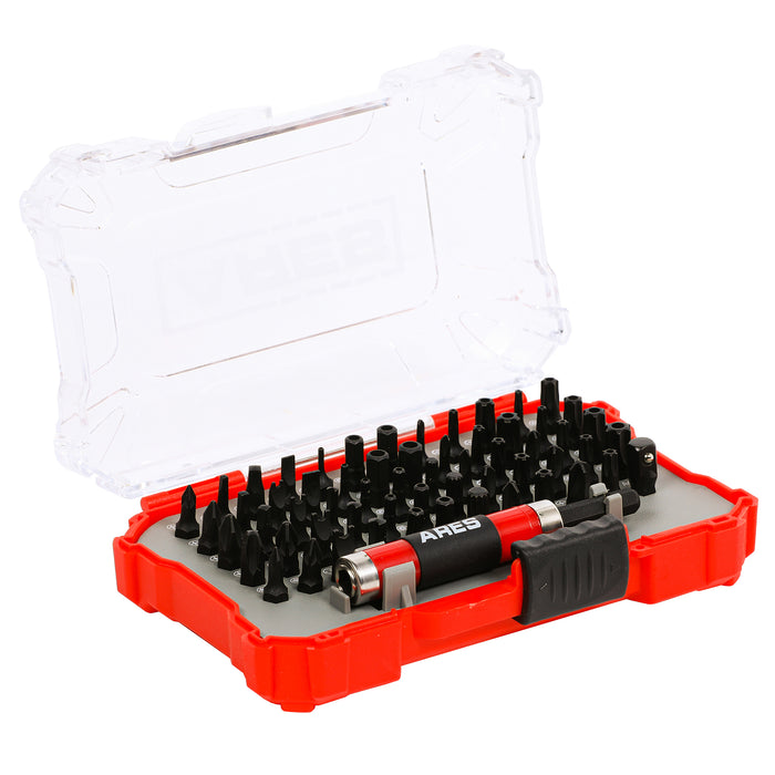 ARES 31015 - 61-Piece Security Bit Set with Extendable Sliding Bit Holder