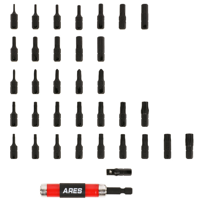 61-Piece Security Bit Set with Extendable Sliding Bit Holder – ARES ...