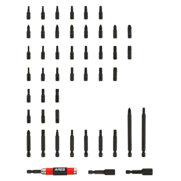 ARES 31020 - 47-Piece Impact Driver Bit Set