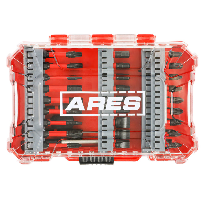ARES 31021 - 60-Piece Torsion Power Bit Set with Magnetic Bit Holder