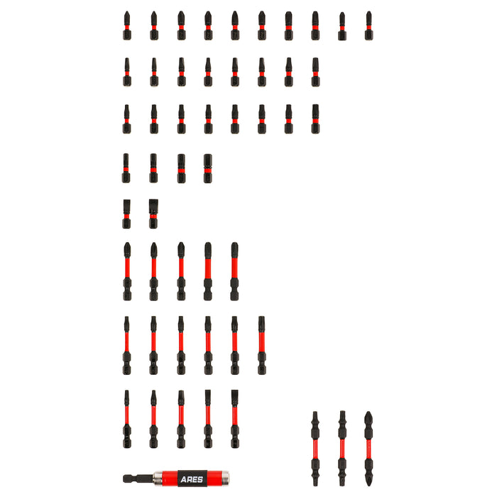 52-Piece Torsion Power Bit Set with Sliding Bit Holder