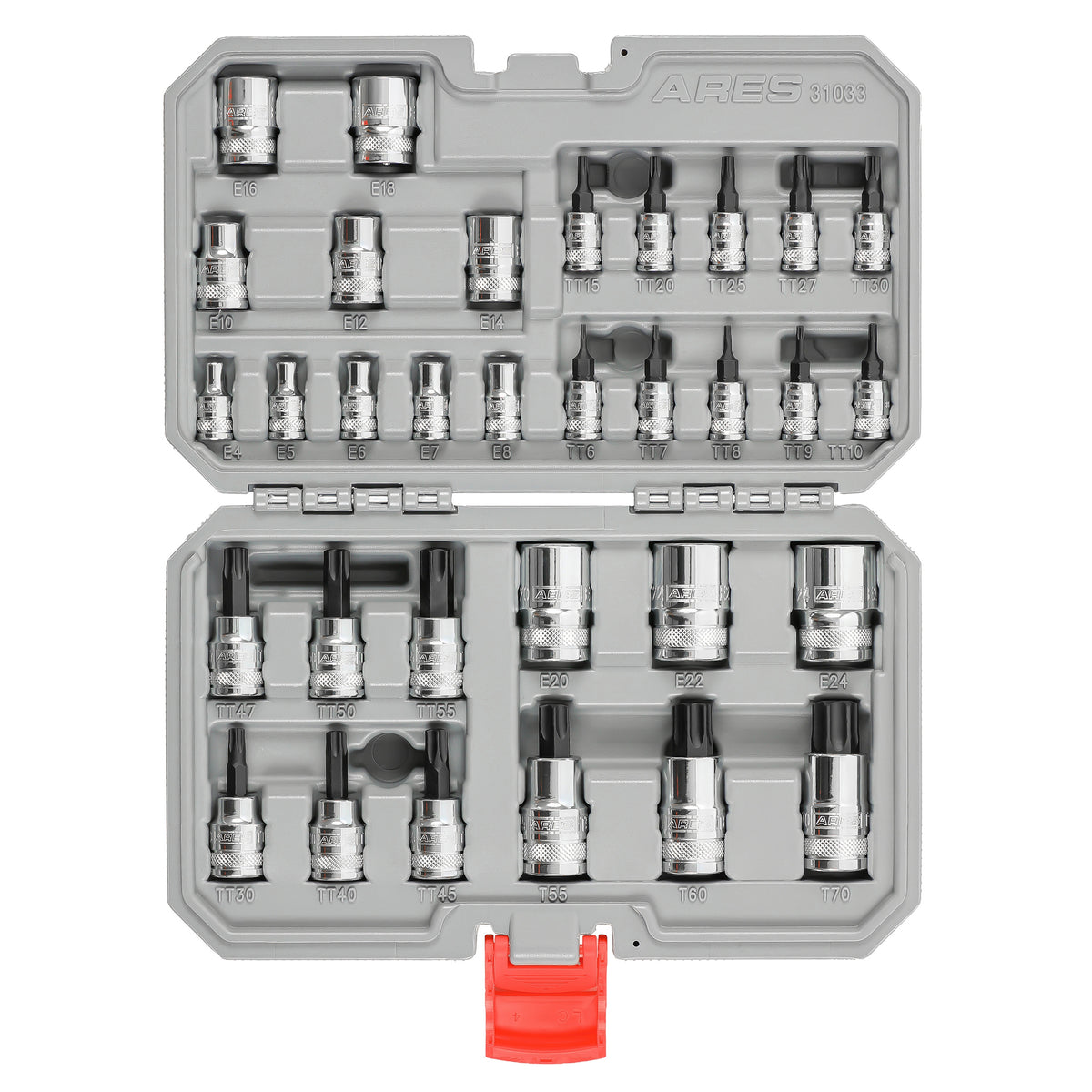 ARES 31033 - 32-Piece Master Torx and External Torx Socket and Bit
