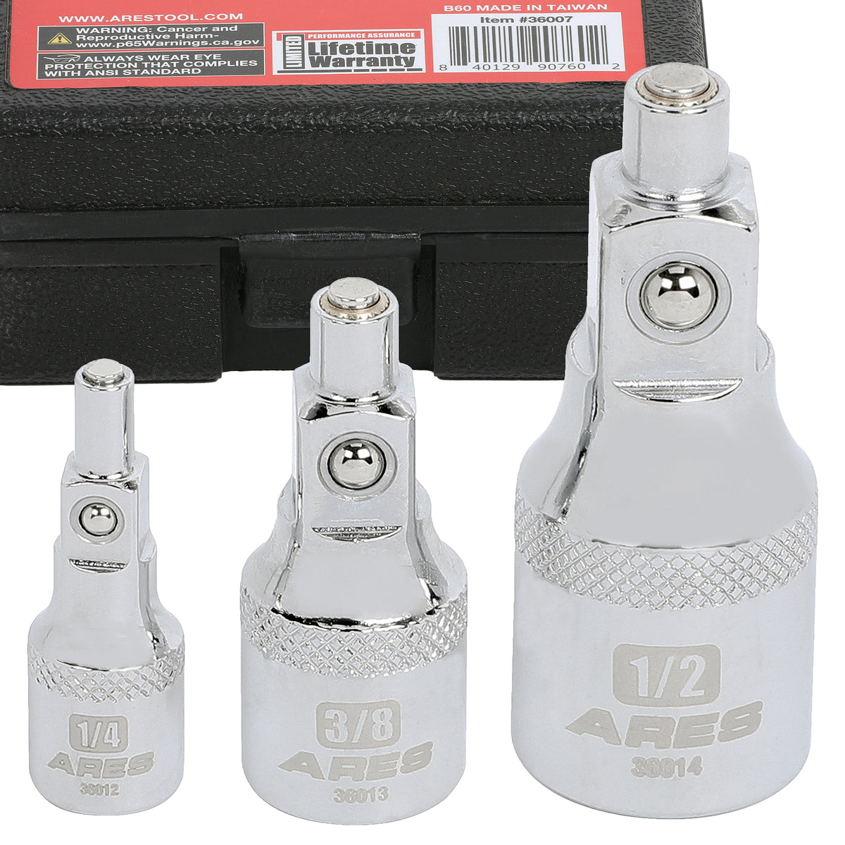 ARES 36007 - 3-Piece Magnet Socket Extension Adapter Set — ARES