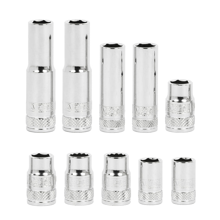 ARES 39020 - 10-Piece Multi-Type 10mm Socket Set — ARES Tool, MJD ...