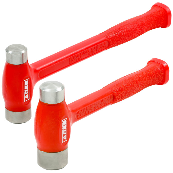 ARES 4131033 – 2-Piece Flat Steel Face Deadblow Hammer Set