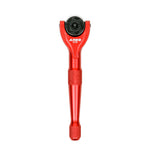 Red 1/4-Inch Drive 90-Tooth Mini Swivel Head Ratchet