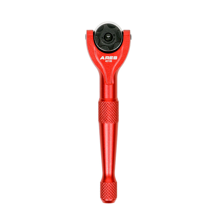 Red 1/4-Inch Drive 90-Tooth Mini Swivel Head Ratchet