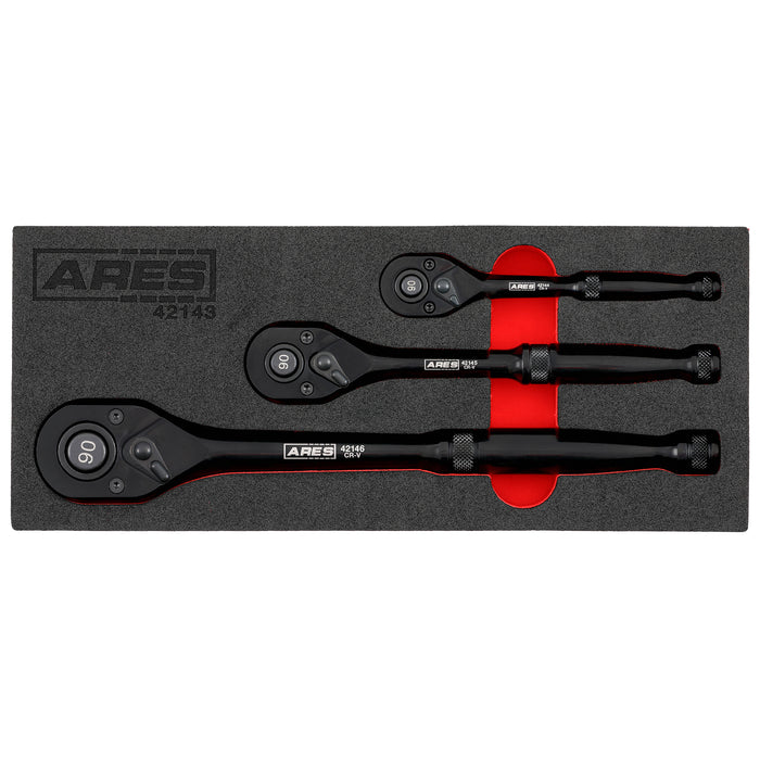 ARES 42143 - 3-Piece 90 Tooth Ratchet Set