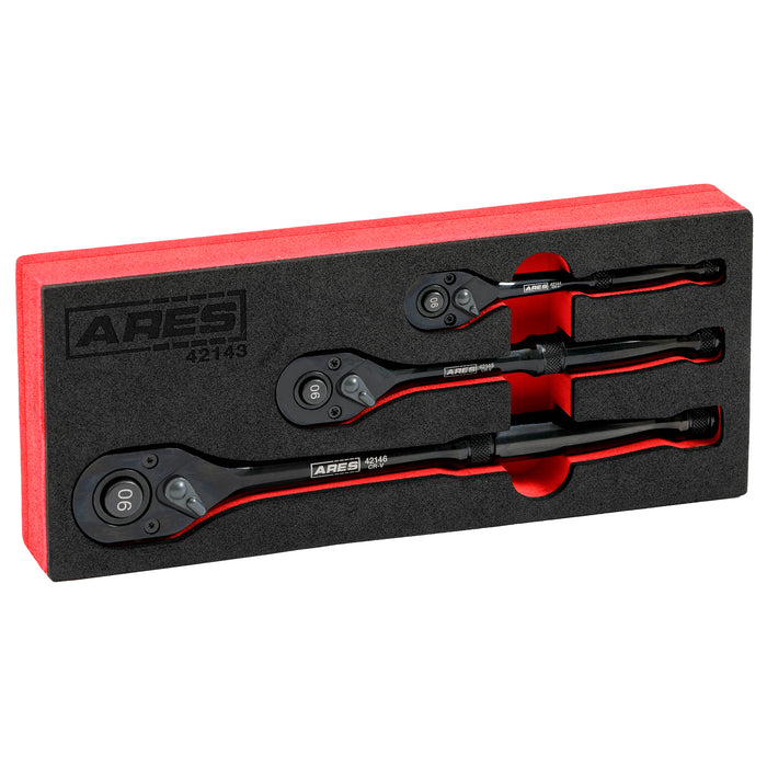 ARES 42143 - 3-Piece 90 Tooth Ratchet Set
