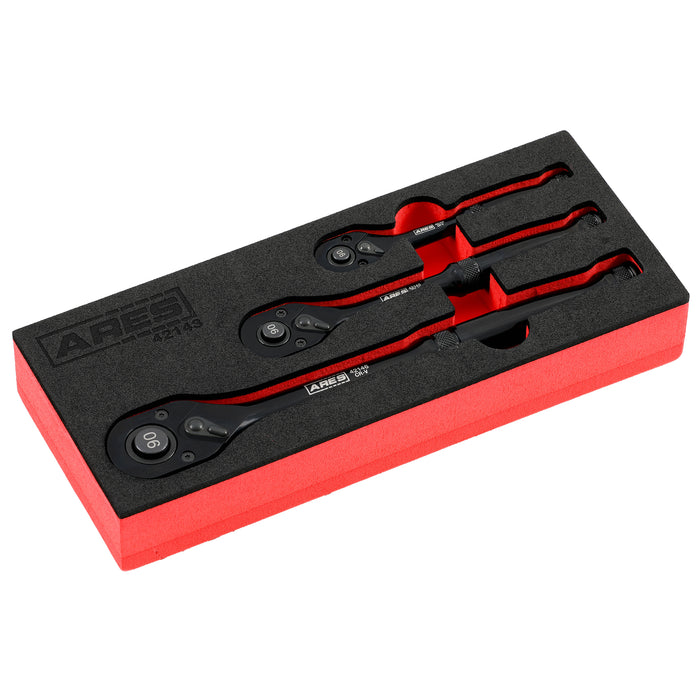 ARES 42143 - 3-Piece 90 Tooth Ratchet Set