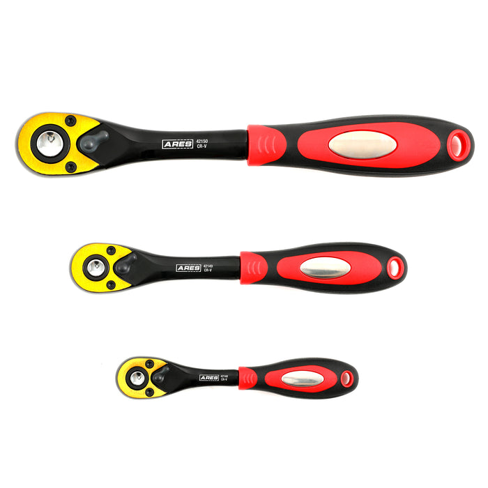ARES 42147 - 3-Piece 72 Tooth Offset Ratchet Set