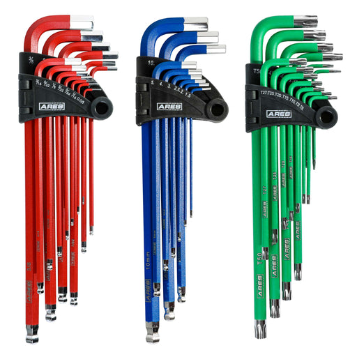 ARES 44035 35 Piece Long Arm Hex and Star Key Set ARES Tool MJD Industries LLC