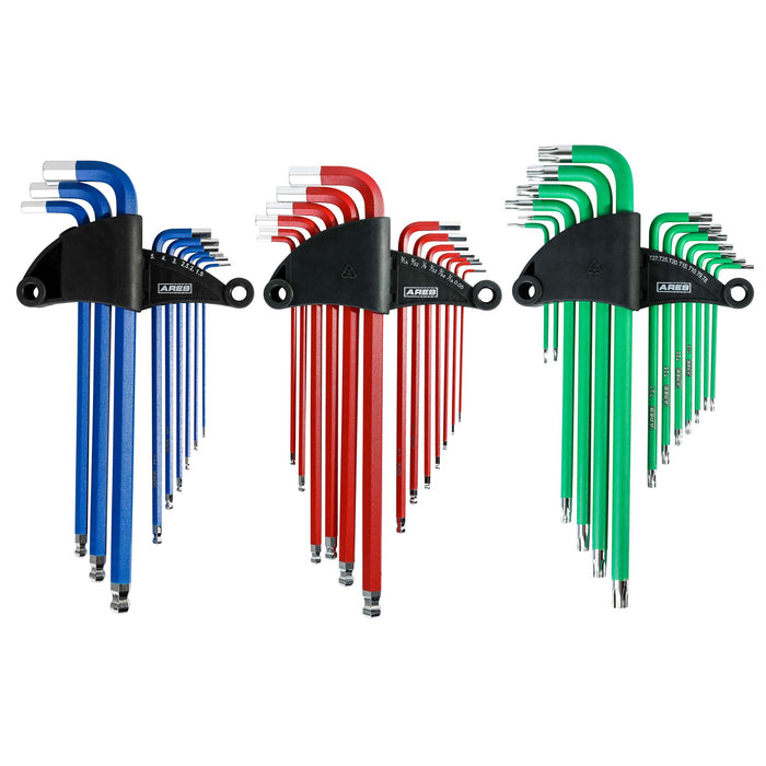 ARES 44035 - 35-Piece Long Arm Hex and Star Key Set
