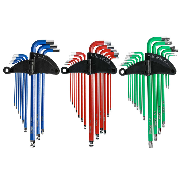 ARES 44035 - 35-Piece Long Arm Hex and Star Key Set