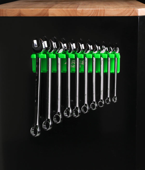 ARES 62058 - Juego de 2 organizadores de llaves magnéticas de 10 ranuras en verde y negro