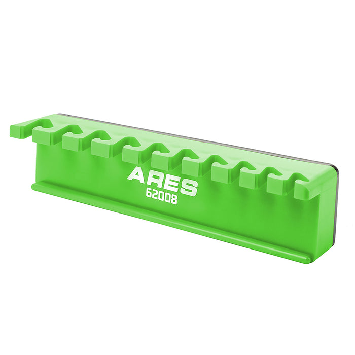 ARES 62057 - Organizador de llaves magnético de color verde con 10 ranuras