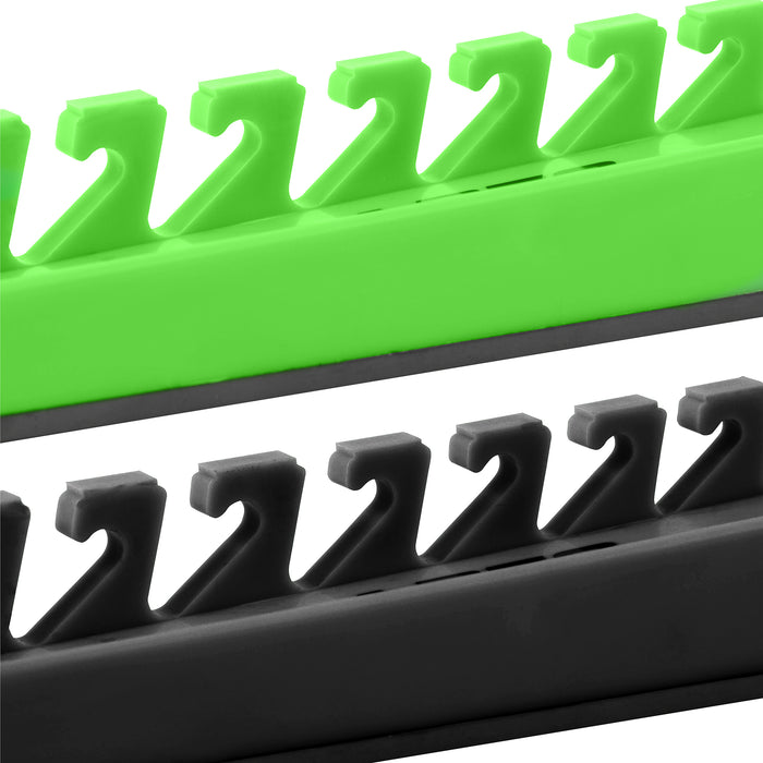ARES 62058 - Juego de 2 organizadores de llaves magnéticas de 10 ranuras en verde y negro