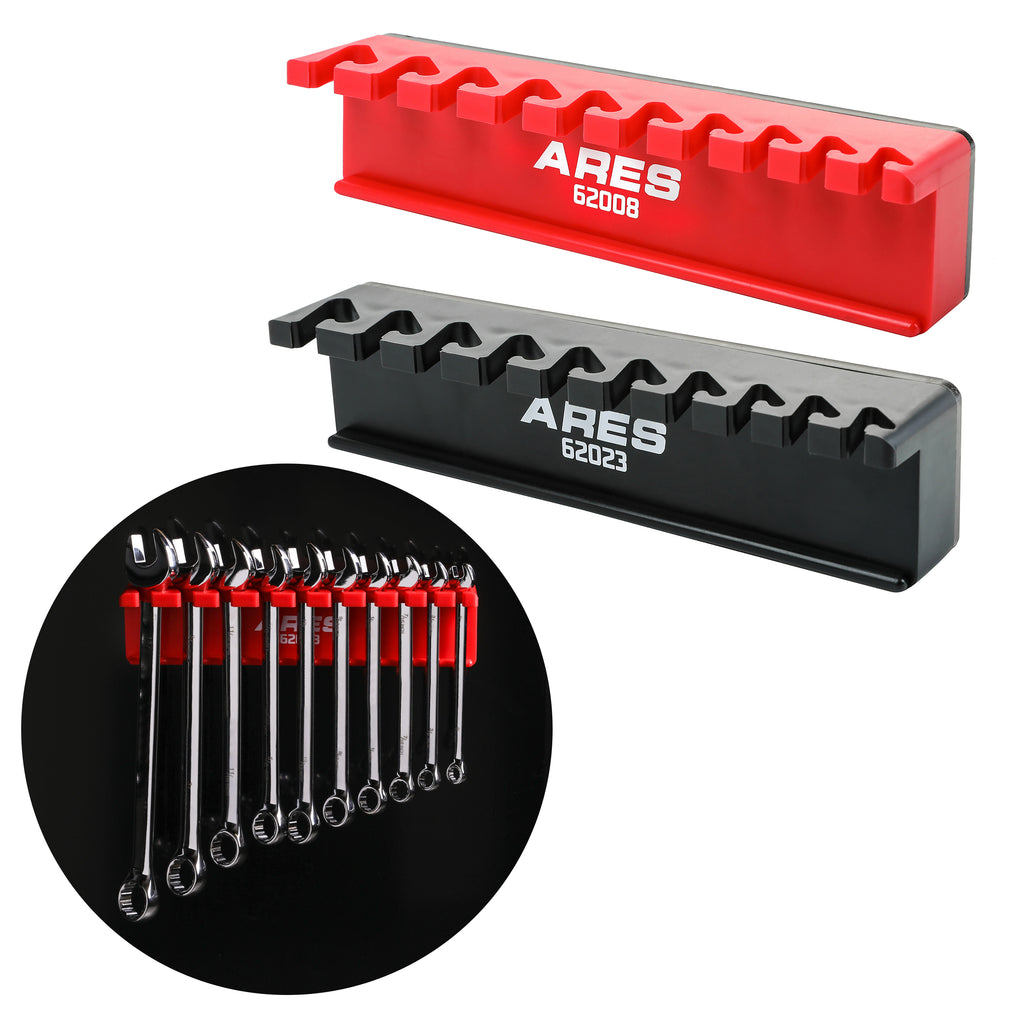 ARES 62059 - 2-Pack 10-Slot Red and Black Magnetic Wrench